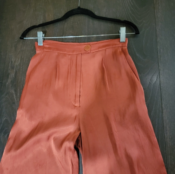 Anthropologie Corey lynn Calter satin wide leg pants - Picture 4 of 9